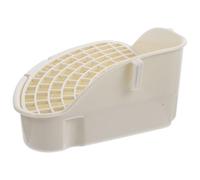 BCOATH Bac de Toilette Triangulaire Contrôle des Odeurs en Plastique Blanc et Résistant aux Fuites pour Lapins et Cochons d'Inde pour Jardins et Salons