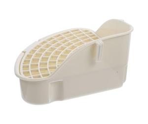 BCOATH Bac de Toilette Triangulaire Contrôle des Odeurs en Plastique Blanc et Résistant aux Fuites pour Lapins et Cochons d'Inde pour Jardins et Salons