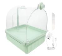 BCOATH Bain pour Oiseau Intérieur Automatique avec Robinet Circulant pour Perruches Perroquets et Conures Bac Détachable Facile à Nettoyer Adapté à Tous Oiseaux