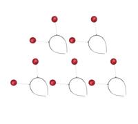BCOATH Bandeau pour Cheveux Boules en Plastique Rouge, Confortable à Porter, Lot de 5 Pièces, Accessoire Créatif pour Fêtes et Événements
