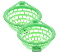 BCOATH Bassin pour Nid d'Oiseau Lot de 2 Pièces Vert en Plastique Robuste pour Petits Oiseaux Facile à Poser Usage Domestique