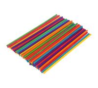 BCOATH Bâtonnets en Bois Colorés Couleur Aléatoire et Lot de 100 Bâtons de Bricolage DIY, Matériel pour Modèles et Sculpture, Sticks Bois Multicolores pour Garçon et