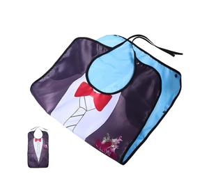 BCOATH Bavoir Adulte Imperméable en Polyester Noir Réutilisable pour Femmes et Hommes, Style Minimaliste, pour Personnes Âgées Lors des Repas