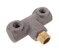 BCOATH Bloc de Distribution Quatre Voies avec Filetages Mâles ½ Pouce et ¼ Pouce en Fonte pour Compresseur D'air pour Systèmes de Compresseurs D'air