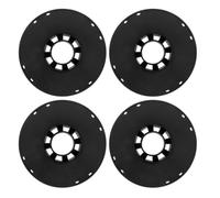 BCOATH Bobines de Filament Vides 4pcs en Plastique Noir, Dévidoir Portable Stable pour Câbles Électriques et Rallonges, Organiseur Pratique pour Installation D'impression 3d