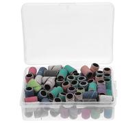 BCOATH Boîte à Domicile Couleur pour Salon de Manucure pour 1 Boîte de Manchon de Ponçage Portable Bandes Abrasives Fines en Papier de Verre Résistantes Ongles Couleur