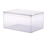 BCOATH Boîte à Manger pour Reptiles en Acrylique Transparent, Espace Spacieux et Confortable, Alimentation Facile en Eau, pour Hermites et Reptiles