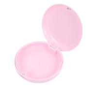 BCOATH Boîte de Contention, Étui Portable pour Prothèse Dentaire, Abs Coussinet en Silicone, Rose, Petit Format, pour Contentions Orthodontiques et Prothèses Dentaires