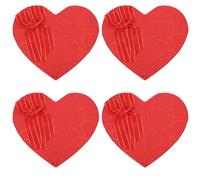BCOATH Boîte de Rangement de Cœur Petite Taille Rouge 10 Compartiments pour Chocolats Assortis Lot de 4 Boîtes Présent Créatives pour Emballage Chocolat Offert Saint-valentin