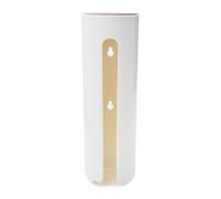 BCOATH Boîte de Rangement Mural en PP Blanc pour Cotons Démaquillants à Pompe Surface Lisse, Support Adhésif Maison et L'hôtel