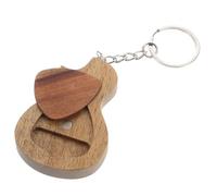 BCOATH Boîte de Rangement pour Médiators avec Porte-clés en Bois, Lot de 2, Fonction Magnétique, Parfait pour Passionnés de Guitare