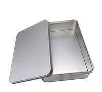 BCOATH Boîte de Verrouillage en Métal Argentée Poignée et Serrure, Rangement pour Petits Objets, Grille Intérieure Amovible, pour Usage à Domicile Voiture