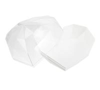 BCOATH Boîte Présent en Acrylique de Cœur Semi-Transparente Jardinière Décorative pour Fleurs Bac à Fleurs pour Composition Emballage Présent pour Bouquet et Occasions Spéciales