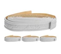 BCOATH Bordure de Mur Autocollante en Écume Blanche, Moulures Flexibles pour Protection D'angle et Décoration Murale, 4 Rouleaux pour Maison et Meubles
