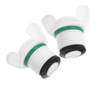 BCOATH Bouchon d'Étanchéité pour Bouillotte Blanc 4/4 Filet Externe Double Joint Lot de 2 Bouchons Anti-Fuite Pratiques pour Paquet Isothermes Accessoire Essentiel pour Thérapie Chaude