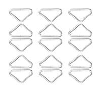 BCOATH Boucles Triangulaires Métalliques 35 Pièces pour Trampoline, Anneaux en V pour Réparation de Toile de Trampoline, Accessoires de Loisirs et Sportifs