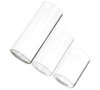 BCOATH Bougeoirs Cylindriques Abat-Jour Coupe-Vent 3pcs en Verre Transparent Design Élégant, Solide Décoration de Banquet pour Bougies Pilier