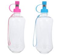 BCOATH Bouteille d'eau Portable pour Chien et Chat 500Ml Crochet Suspendu, Distributeur Anti-Gouttes, Lot de 2 pour Activités de Plein Air et Randonnées
