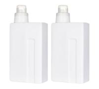 BCOATH Bouteilles de Détergent Réutilisables 2pcs 1000ml en Pe Blanc Étanches pour Maison et Hôtel Bouchon Anti-fuite Pratique