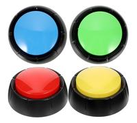 BCOATH Boutons Parlants pour Chiens 4 Pcs en Abs Résistant, Boutons D’Enregistrement Interactifs pour Dressage et Communication Animale, Accessoires Ludiques pour Couleur Aléatoire