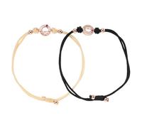 BCOATH Bracelet pour Couple Ajustable Technologie Tactile de Connexion, Alliage et Corde Tressée, pour Occasions Spéciales et Engagements, Présent pour Relation à Distance