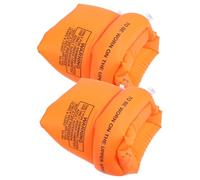 BCOATH Brassards de Natation Gonflables Adultes PVC Épais Manchettes Flottantes pour Piscine Aide à Apprentissage Natation Anneaux de Flottaison Stables pour Débutants Orange