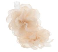 BCOATH Breloques de Chaussures à Fleurs Camélia en Tulle Beige, Clips Décoratifs Amovibles pour Chaussures Féminines, Design Élégant et Polyvalent pour Soirées et Mariages