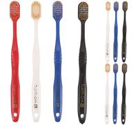 BCOATH Brosse à Dents Bambou Charbon de Bois Lot de 10 Pcs Brosse Fine Souple Tête Petite Poignée Ergonomique Antibactérienne Soins Bucco-dentaires Couleur Aléatoire Plusieurs styles