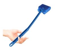 BCOATH Brosse de Nettoyage Double Face en Plastique Bleu Manche Long pour Aquarium et Verre, pour Accès Facile aux Zones Difficiles en Milieu Salin
