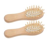 BCOATH Brosse Démêlante de Voyage en Bois 2pcs Coussin D'air pour Massage du Cuir Chevelu, Design Portable et Doux pour Cheveux, pour Maison et Déplacements