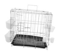 BCOATH Cage D'élevage d'oiseaux, Cage De Voyage pour Pigeons, Pinsons, Canaris, Nichoir, Cage Pliable Portable, Cage De Transport pour Volailles avec Plateau d'alimentation