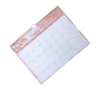 BCOATH Calendrier Mural Créatif à Spirale PP pour Bureau et Famille Calendrier Petit Format avec Sections Mémo et Événements Design Artistique pour Organisation Facile