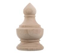 BCOATH Capuchon de poteau de lit en bois massif beige, structure robuste, ornement sculpté pour décoration maison vintage et accessoires chambre
