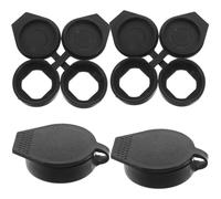 BCOATH Capuchons de Étanches pour Serrure à Came 6 Pièces, Couvercle Plastique Noir, Résistance Supérieure à l'Eau pour Serrures de Porte Extérieure en Extérieur