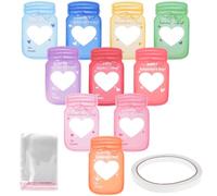 BCOATH Cartes de Message Délicates Cartes de Vœux en Papier Motif Cœur Forme Bouteille Flottante, Message Diy, Symbole D’amour, Saint-valentin, Offert Cher