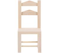 BCOATH Chaise Miniature en Bois Non Peinte Modèle Réaliste pour Maison de Poupée Mobilier Miniature Résistant à l'usure Décoration Délicate pour Mini-Maison Accessoire Photo Charmant