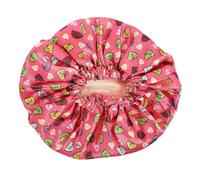 BCOATH Chapeau De Douche Pour Garçon Fille Satin Double Couche Ajustable Et Confortable Protection Des Cheveux Et Du Accessoire Pratique Pour Bain Nuit Couleur Rose