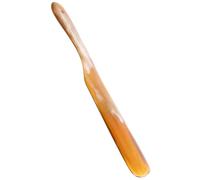BCOATH Chausse-pied en Corne Naturelle Ergonomique Réutilisable, Aide à Chaussures Paresseuse pour Bottes, Design Confortable et Matériau Solide Khaki, Longueur 18 Cm