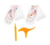 BCOATH Chaussettes de Réflexologie Plantaire Grandes Tailles 100% Coton avec Schéma D'acupression et Outils de Massage, Amélioration Circulation Sanguine, Relaxation et Bien-être,