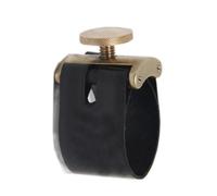 BCOATH Clip Support Fiable et Résistant pour Embouchure de Saxophone Alto en Métal et Pu Noir Accessoire pour Saxophonistes Professionnels et Débutants
