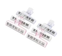 BCOATH Clips pour Partitions de Musique 6pcs Portable et Élégant en Acrylique Transparent Maintien Clair des Feuilles de Piano pour Concerts et Performances