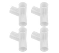 BCOATH Connecteurs Coudés à 3 Voies 22 Mm Lot de 4 en Plastique Beige 120° Hexagonal, Accessoires de Remplacement Rapide pour Parc Bébé pour Clôture de et Extérieur