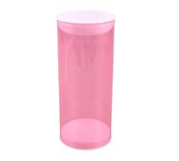 BCOATH Conteneur Léger Transparent en Plastique pour Volant de Badminton Rose, Tube de Rangement 15 X 6,6 CM Bouchon, Lot de 3, pour Salle de Sport et Entraînement