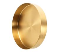 BCOATH Coupelle pour Pot de Fleur Acier Inoxydable Doré Grand Plateau de Drainage Résistant pour Intérieur et Extérieur Facile à Nettoyer Collecte Eau Excédentaire pour Plantes