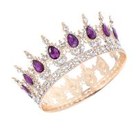 BCOATH Couronne Baroque Légère en Alliage Forme Goutte D'eau Élégante, Diadème pour Anniversaire et Fêtes, Résistant sans Casse Facile