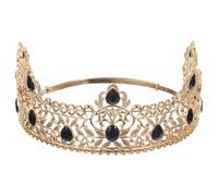 BCOATH Couronne de Roi Homme en Alliage Or, Accessoire de Costume Vintage Unique, Facile à Mettre et Ne Tombe Pas, pour Performances Scéniques et Décoration Quotidienne