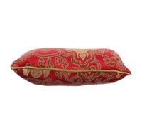 BCOATH Coussin de Diagnostic du Pouls en Soie Rouge Floral Oreiller à Main Médecine Traditionnelle Chinoise Coussin de Poignet Outil D’Acupression Confortable pour Examen