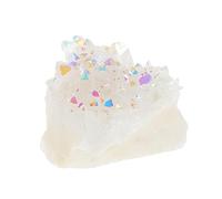 BCOATH Cristal de Roche Brut Quartz Ange Naturel Revêtu Cluster Druzy pour Purification de l'Air et Protection Énergétique Spécimen Didactique pour Étudiants et Bureau