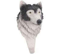 BCOATH Crochet Wolf en Résine, Patère Simple Murale pour Manteaux et Clés, Style Rustique, Usage Domestique pour Entrée, Porche et Organisation Murale