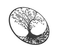 BCOATH Décoration Murale Arbre Métal Simple et Élégante Sculpture Murale Facile à Installer pour Intérieur et Extérieur Ornement Mural Moderne pour Salon Jardin Bureau et Cadeau Original